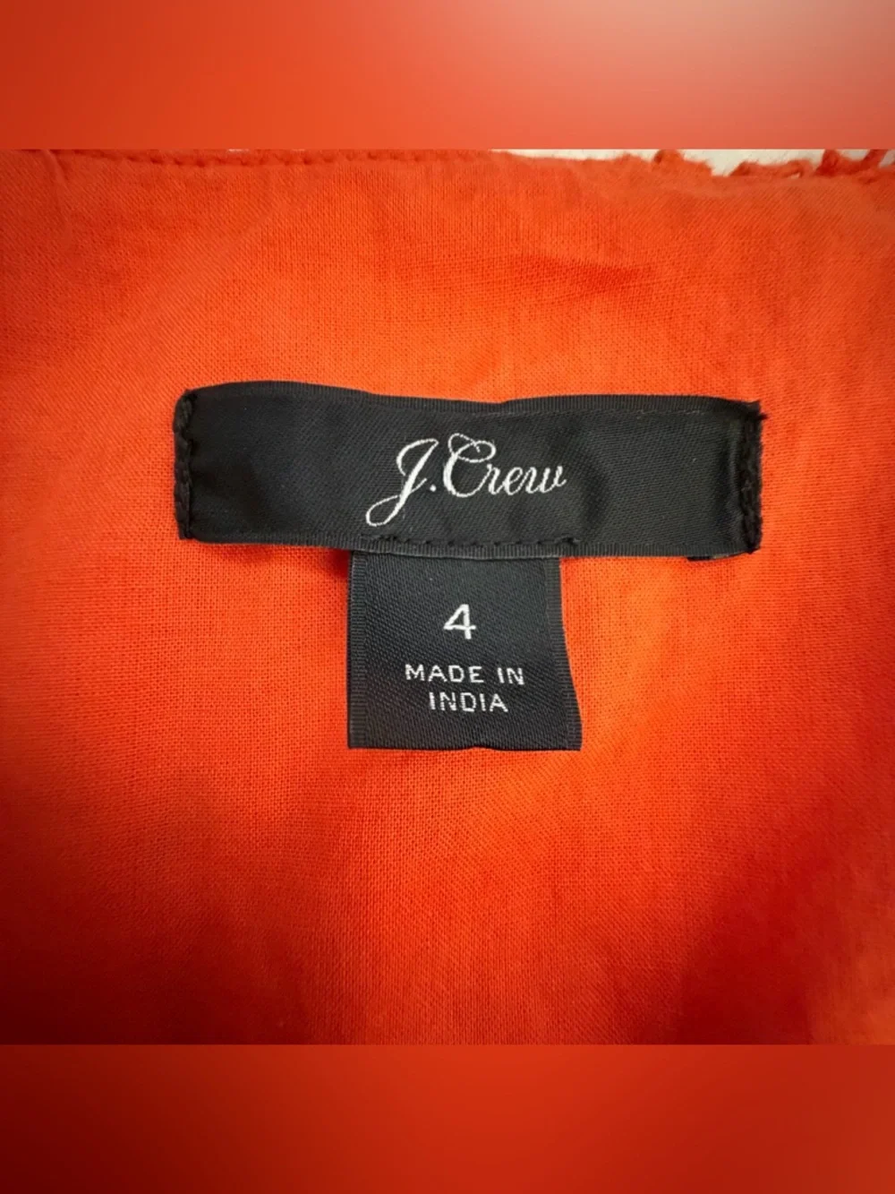 J. Crew Orange Eyelet Wrap Midi Dress
